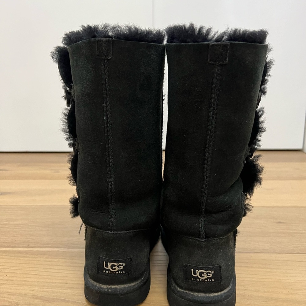 Black Ugg Three Button Wrap Boots - image 4
